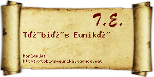 Tóbiás Euniké névjegykártya